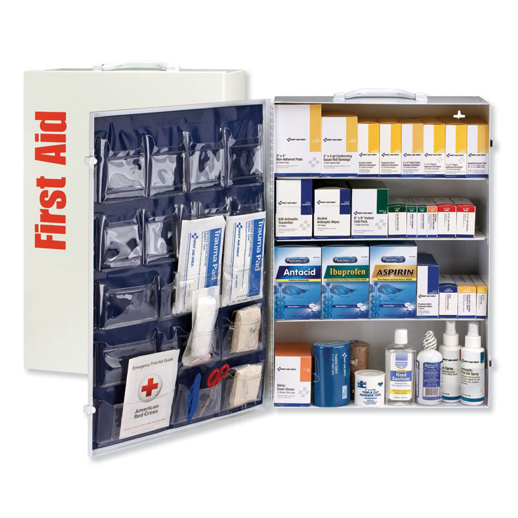 First Aid Only - ANSI Class B+ 4 Shelf First Aid Station with Medications, 1,461 Pieces, Metal Case