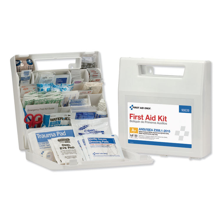 First Aid Only - ANSI Class A+ First Aid Kit for 50 People, 183 Pieces, Plastic Case