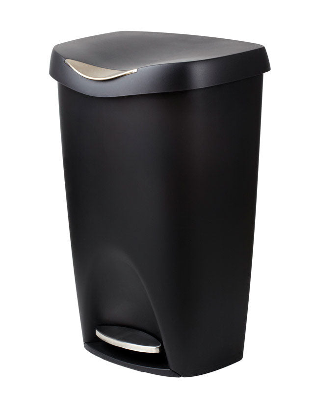 UMBRA - Umbra Brim 13 gal Black Plastic Step On Wastebasket