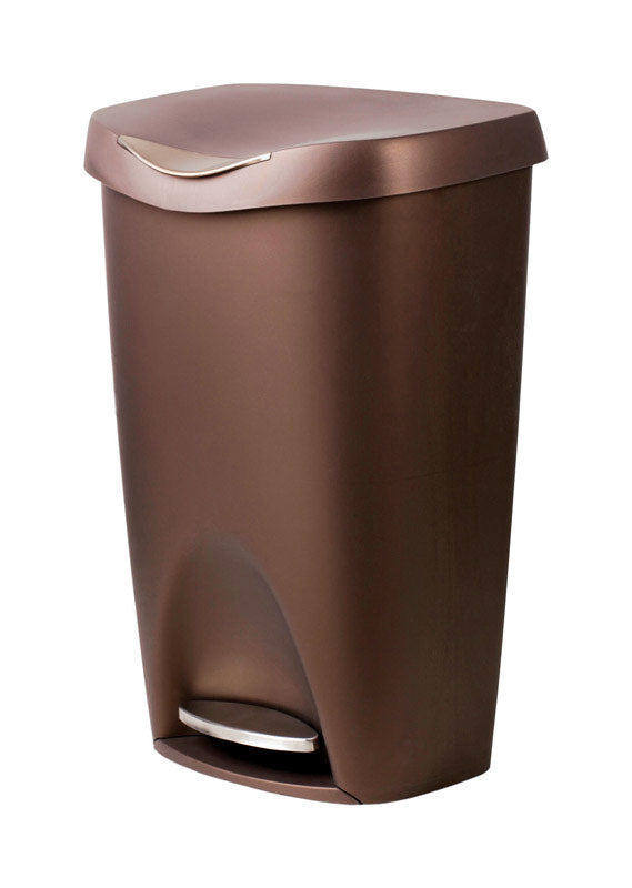 UMBRA - Umbra Brim 13 gal Bronze Plastic Step On Trash Can