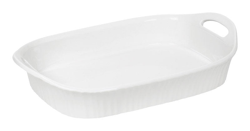 CORNINGWARE - Corningware 10.5 in. W X 16-1/8 in. L Casserole Pan White
