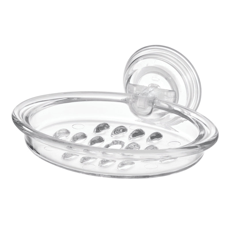 IDESIGN - iDesign Power Lock Clear Plastic Soap Dish