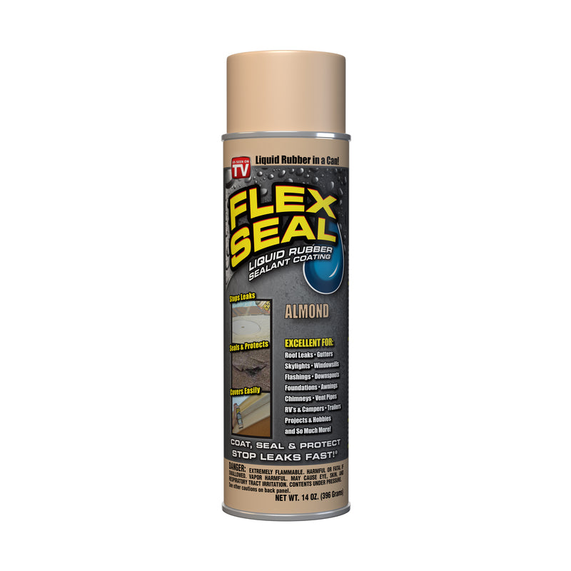 FLEX SEAL FAMILY OF PRODUCTS - Flex Seal Family of Products Flex Seal Almond Rubber Spray Sealant 14 oz - Case of 6