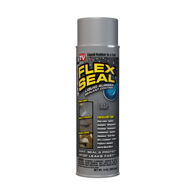 FLEX SEAL FAMILY OF PRODUCTS - Flex Seal Family of Products Flex Seal Gray Rubber Spray Sealant 14 oz - Case of 6