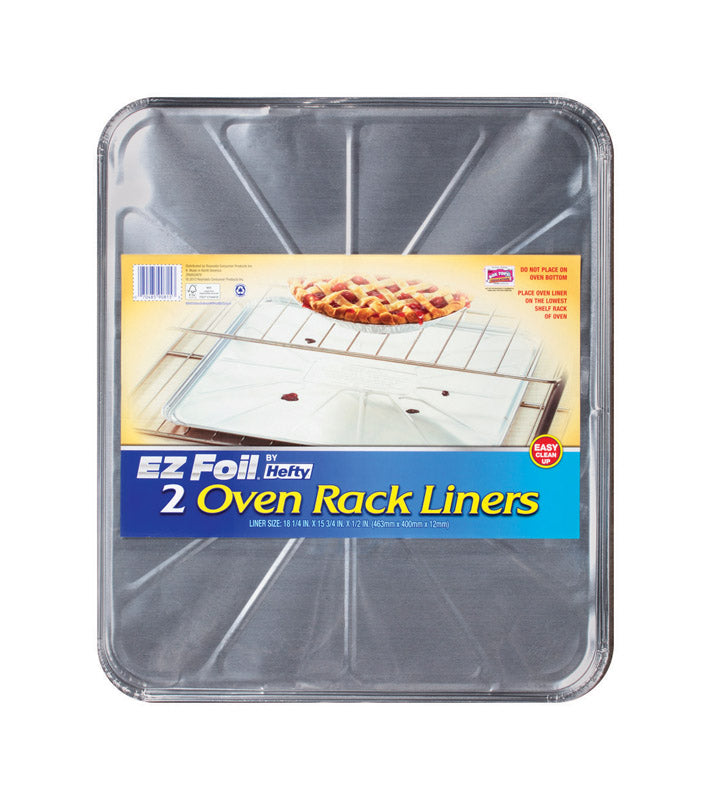 HEFTY - Hefty EZ Foil 15-3/4 in. W X 18-1/4 in. L Oven Liner Silver 2 pk - Case of 12