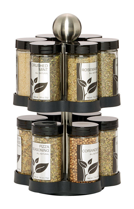 LIFETIME - Lifetime Kamenstein Madison ABS/Stainless Steel Spice Rack 12 cups