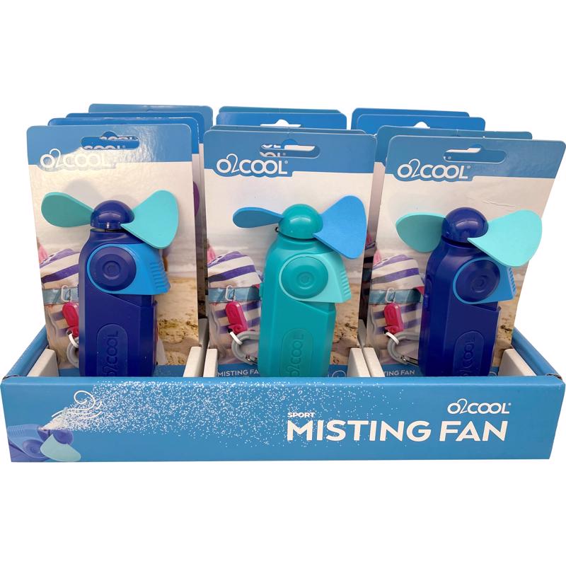 O2COOL - O2Cool 4.72 in. H X 3 in. D 1 speed Misting Fan - Case of 12