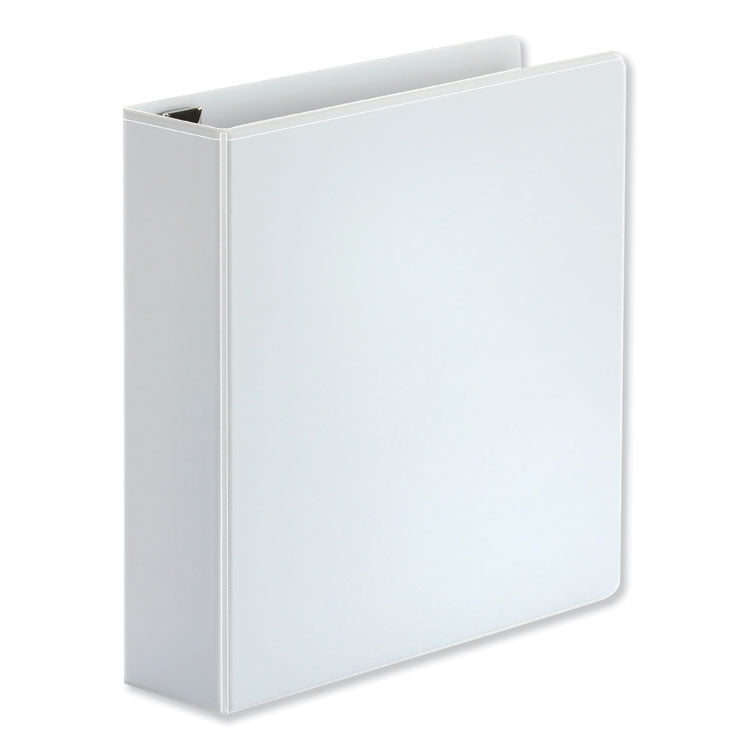 Universal - Deluxe Easy-to-Open D-Ring View Binder, 3 Rings, 2" Capacity, 11 x 8.5, White