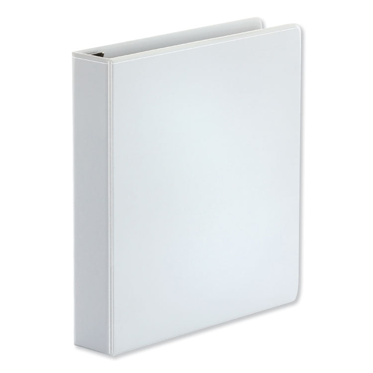 Universal - Deluxe Easy-to-Open D-Ring View Binder, 3 Rings, 1.5" Capacity, 11 x 8.5, White