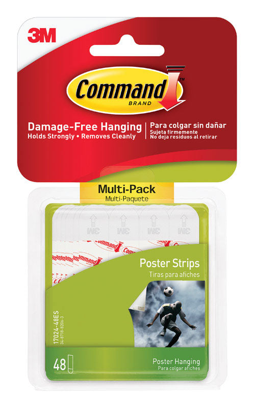 3M - 3M Command White Poster Strips 1 lb 48