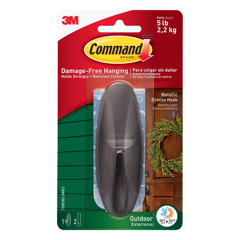 COMMAND - 3M Command Large Plastic Hook 4.125 in. L 1 pk