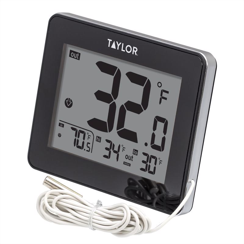 TAYLOR - Taylor Wire Probe Digital Thermometer Plastic Black 3.15 in.