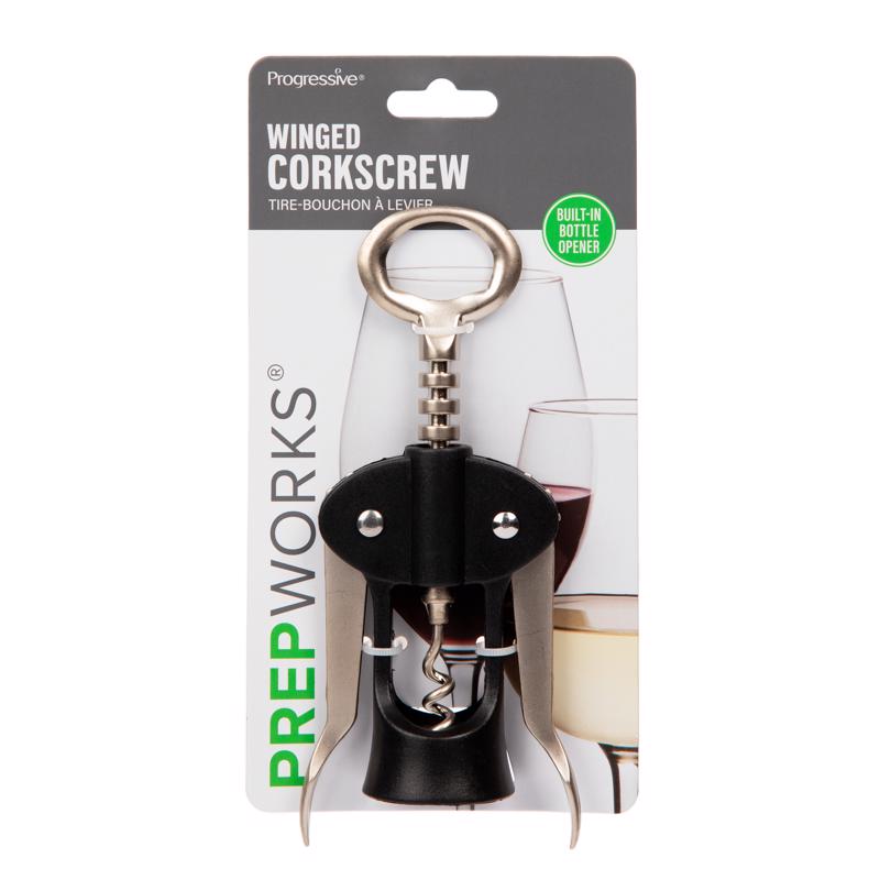 PROGRESSIVE - Progressive Black/Silver Chrome/Plastic Wing Corkscrew