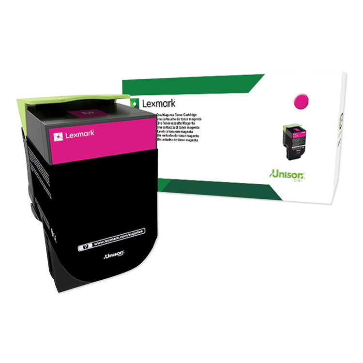 Lexmark - 80C0XMG Return Program Extra High-Yield Toner, 4,000 Page-Yield, Magenta, TAA Compliant