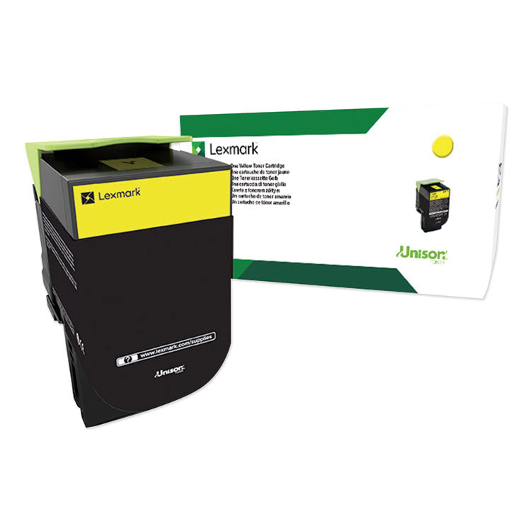 Lexmark - 80C0XYG Return Program Extra High-Yield Toner, 4,000 Page-Yield, Yellow, TAA Compliant