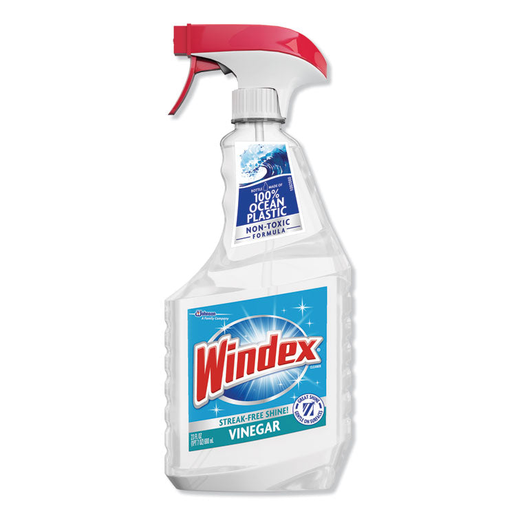 Windex - Multi-Surface Vinegar Cleaner, Fresh Clean Scent, 23 oz Spray Bottle, 8/Carton