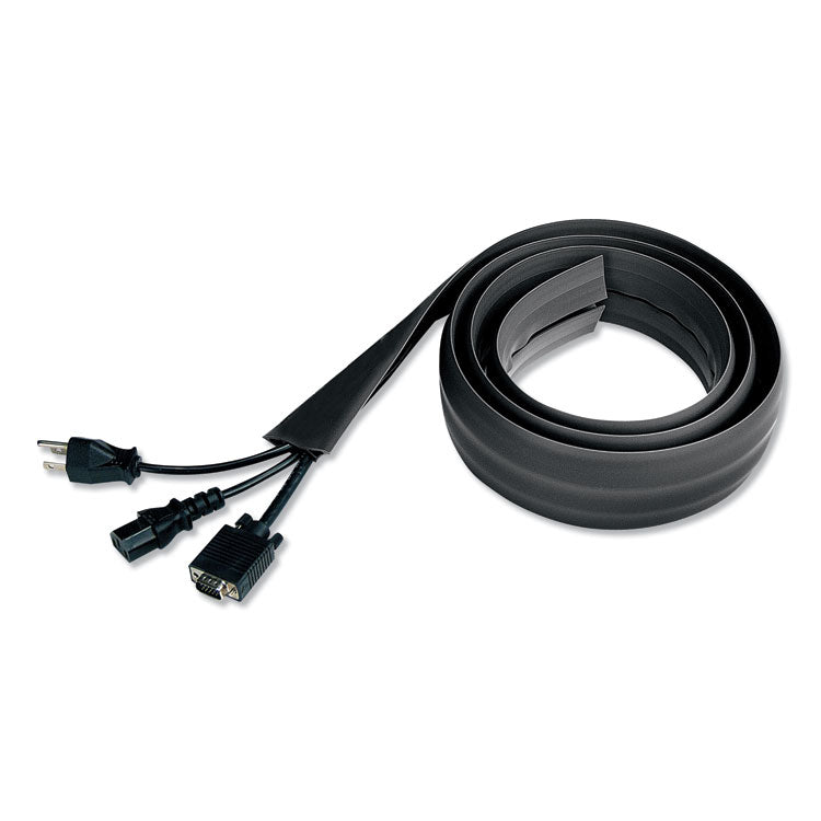 Innovera - Floor Sleeve Cable Management, 2.5" x 0.5" Channel, 72" Long, Black