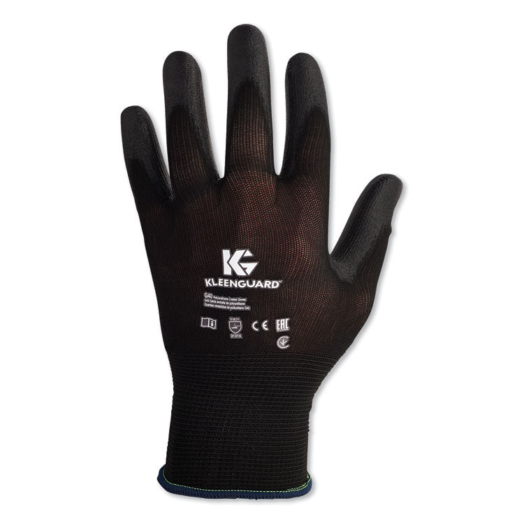 KleenGuard - G40 Polyurethane Coated Gloves, 220 mm Length, Small, Black, 60 Pairs