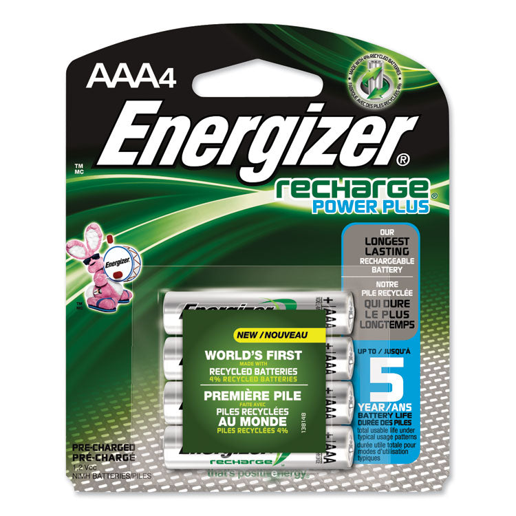 Energizer - NiMH Rechargeable AAA Batteries, 1.2 V, 4/Pack