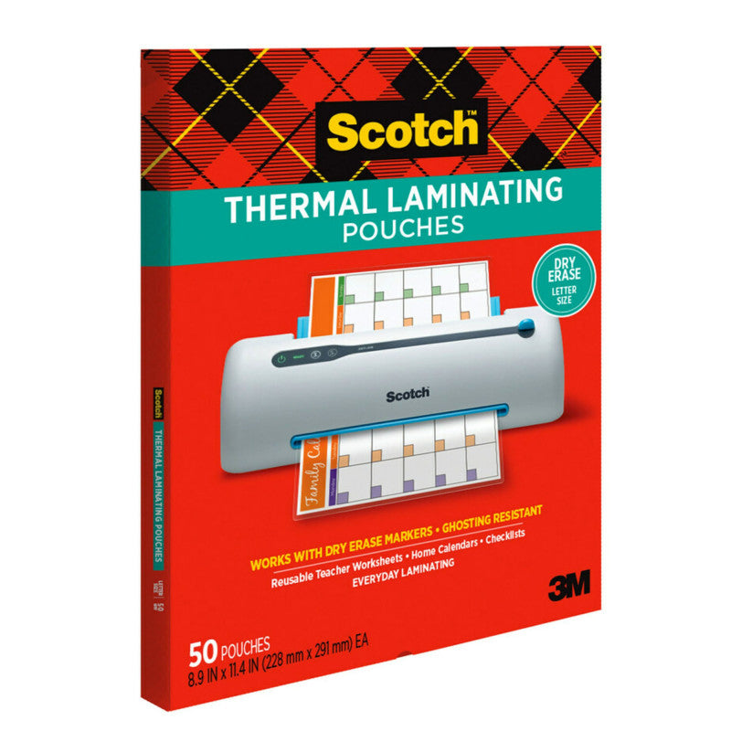 SCOTCH - Dry Erase Thermal Laminating Pouches - 50 Count