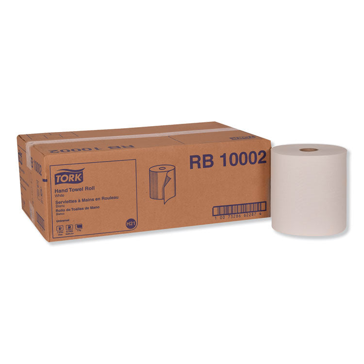 Tork - Hardwound Roll Towel, 7.88" x 1,000 ft, White, 6 Rolls/Carton