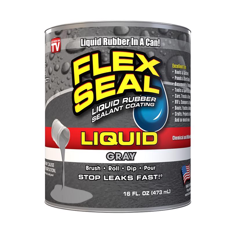 FLEX SEAL FAMILY OF PRODUCTS - Flex Seal Family of Products Flex Seal Gray Liquid Rubber Sealant Coating 16 oz - Case of 6