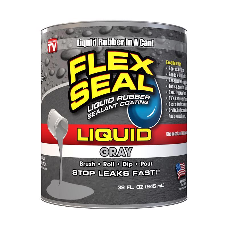 FLEX SEAL FAMILY OF PRODUCTS - Flex Seal Family of Products Flex Seal Gray Liquid Rubber Sealant Coating 32 oz - Case of 6