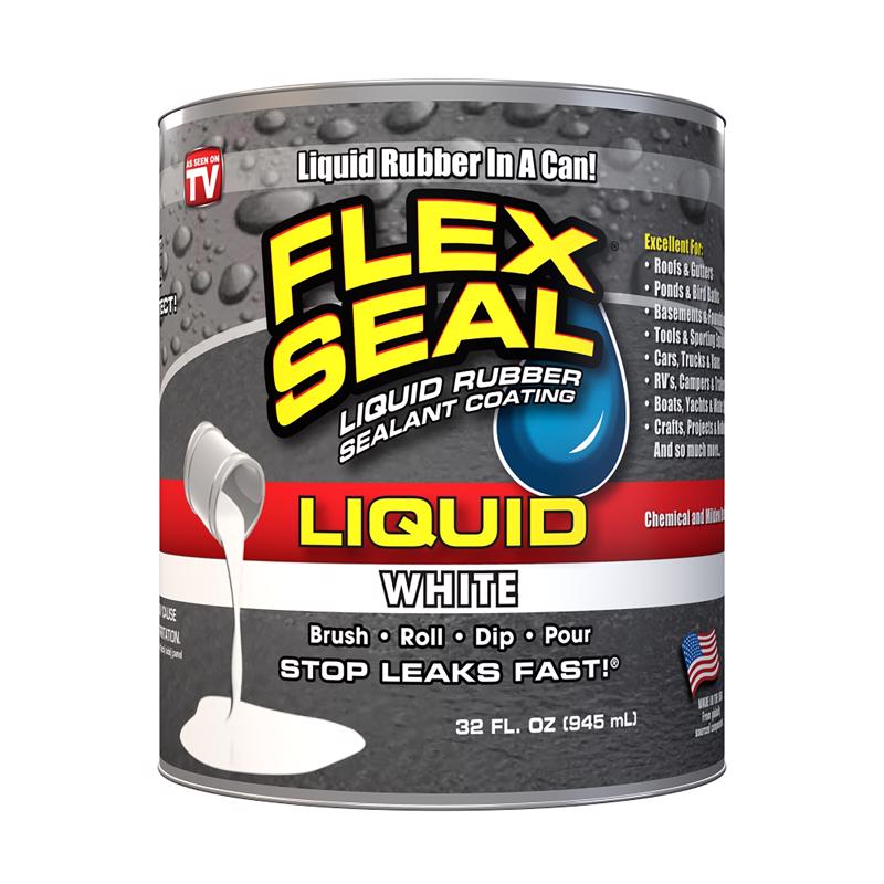 FLEX SEAL FAMILY OF PRODUCTS - Flex Seal Family of Products Flex Seal White Liquid Rubber Sealant Coating 32 oz - Case of 6