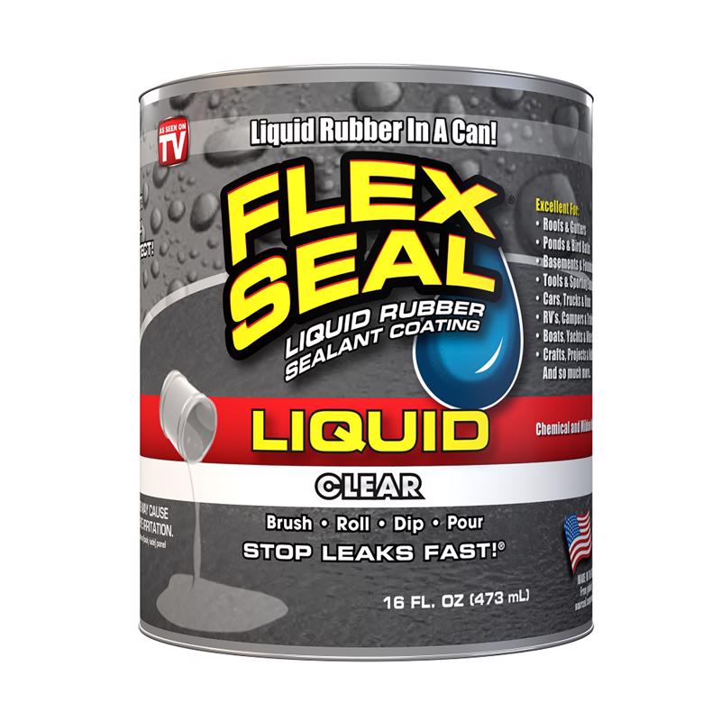 FLEX SEAL FAMILY OF PRODUCTS - Flex Seal Family of Products Flex Seal Clear Liquid Rubber Sealant Coating 16 oz - Case of 6