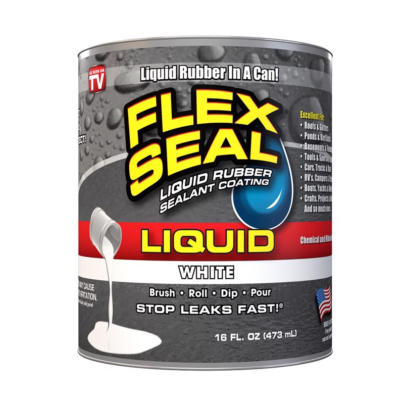 FLEX SEAL FAMILY OF PRODUCTS - Flex Seal Family of Products Flex Seal White Liquid Rubber Sealant Coating 16 oz - Case of 6