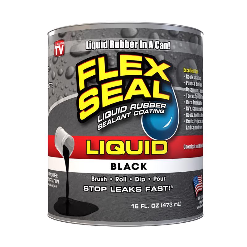 FLEX SEAL FAMILY OF PRODUCTS - Flex Seal Family of Products Flex Seal Black Liquid Rubber Sealant Coating 16 oz - Case of 6