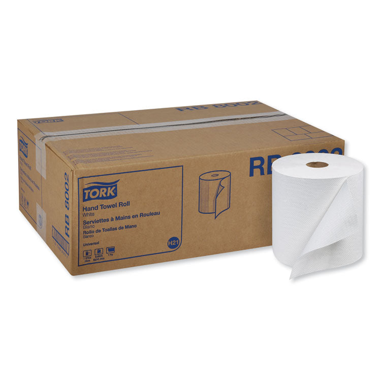 Tork - Universal Hand Towel Roll, 7.88" x 800 ft, White, 6 Rolls/Carton