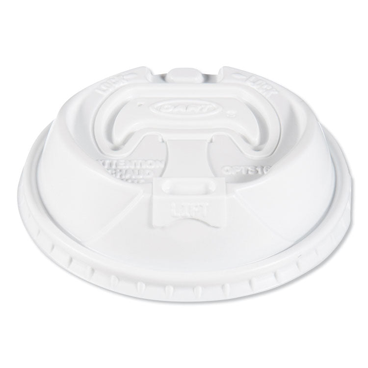 Dart - Optima Reclosable Lids for Paper Hot Cups, Fits 10 oz to 24 oz Cups, White, 1,000/Carton