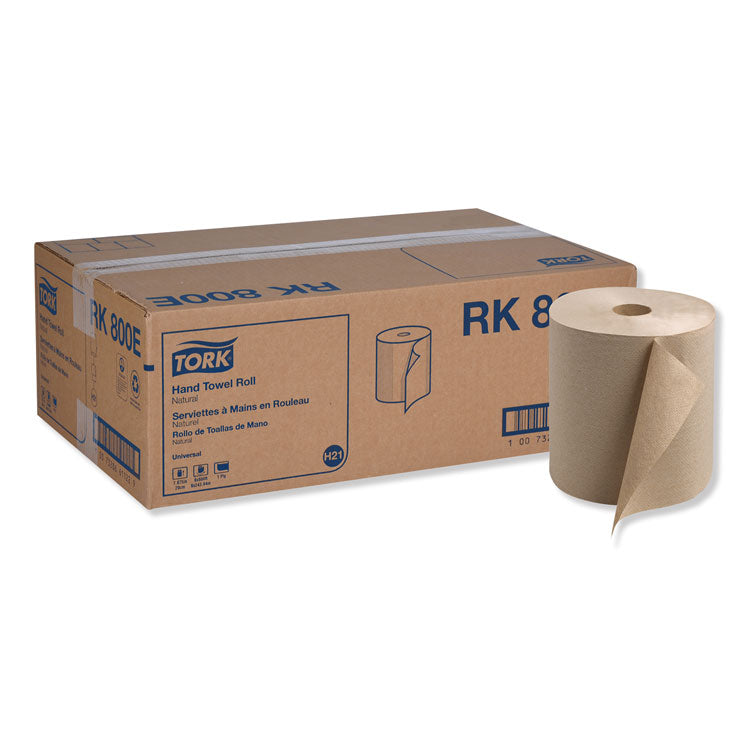 Tork - Universal Hardwound Roll Towel, 1-Ply, 7.88" x 800 ft, Natural, 6/Carton