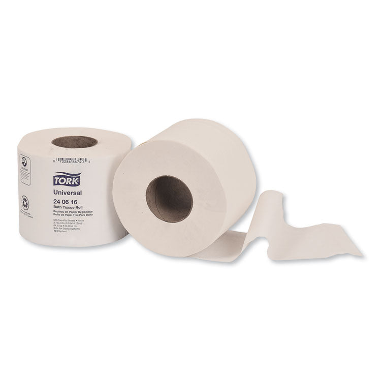 Tork - Bath Tissue, Septic Safe, 2-Ply, White, 616 Sheets/Roll, 48 Rolls/Carton