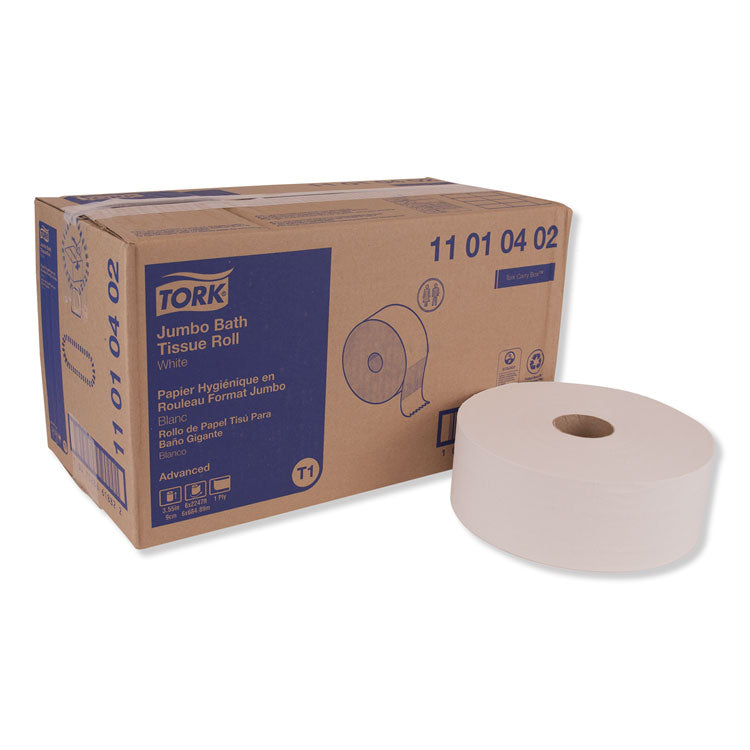 Tork - Advanced Jumbo Roll Bath Tissue, Septic Safe, 1-Ply, White, 3.48" x 2,247 ft, 6 Rolls/Carton