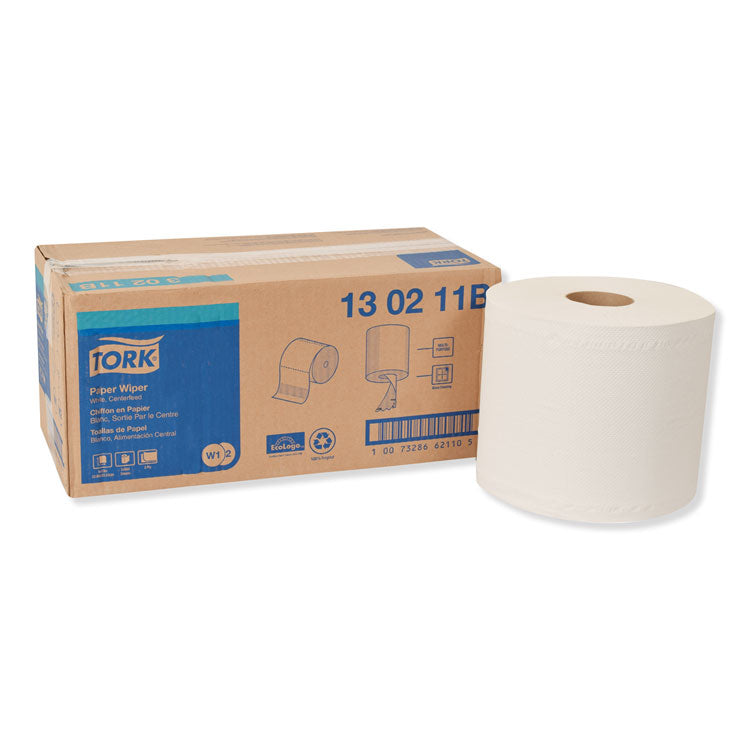 Tork - Paper Wiper, Centerfeed, 2-Ply, 9 x 13, White, 800/Roll, 2 Rolls/Carton