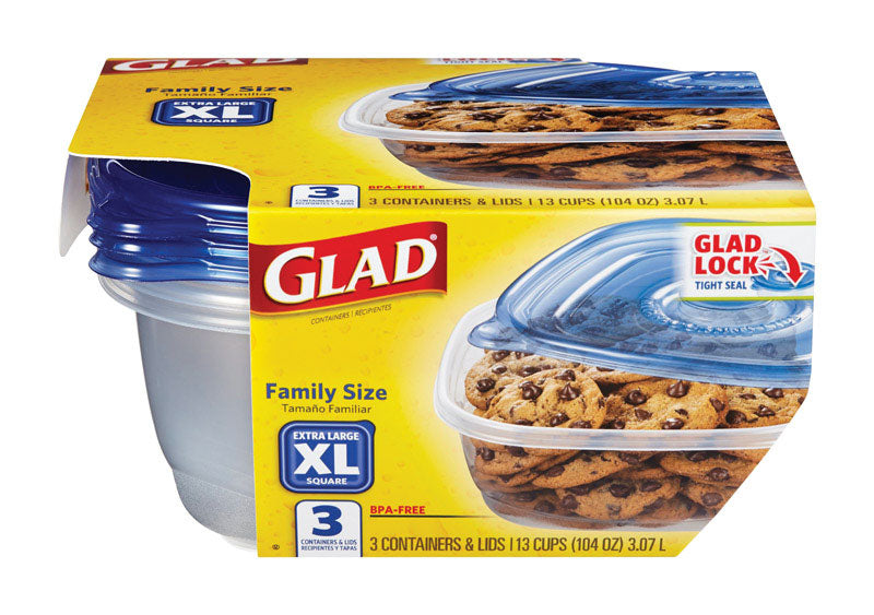 GLAD - Glad 104 oz oz Clear Food Storage Container 3 pk