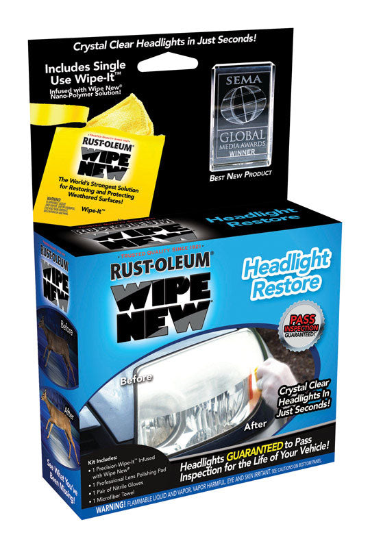 WIPE NEW - Rust-Oleum Wipe New Headlight Restorer Kit [HDLCAL]