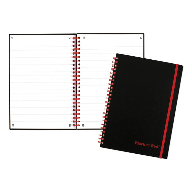Black n' Red - Flexible Cover Twinwire Notebooks, SCRIBZEE Compatible, 1-Subject, Wide/Legal Rule, Black Cover, (70) 8.25 x 5.63 Sheets
