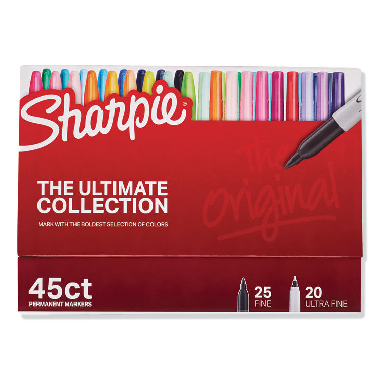 Sharpie - Permanent Markers Ultimate Collection, Assorted Tip Sizes/Types, Assorted Colors, 45/Pack