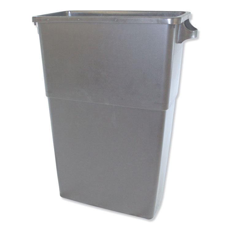 Impact - Thin Bin Containers, 23 gal, Polyethylene, Gray