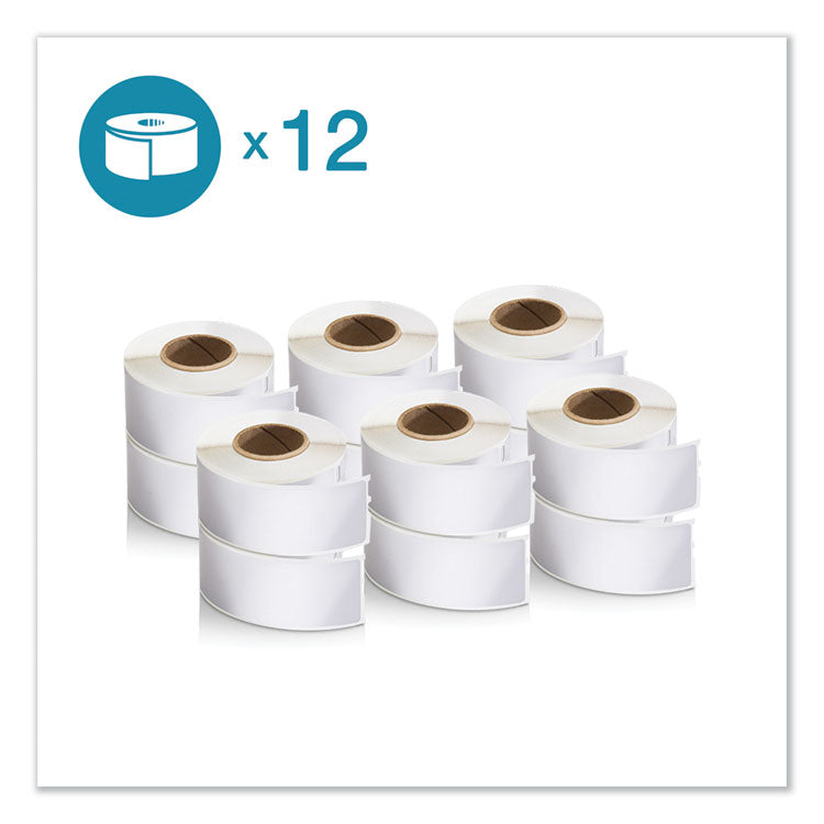 DYMO - LW Address Labels, 1.13" x 3.5", White, 350/Roll, 12 Rolls/Pack