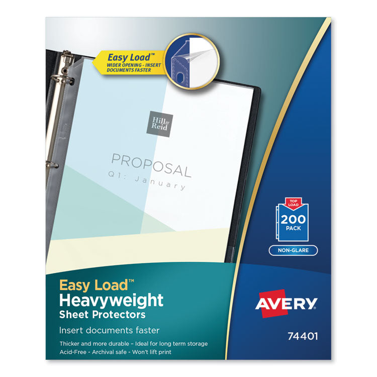 Avery - Top-Load Poly Sheet Protectors, Heavyweight, Letter, Nonglare, 200/Box