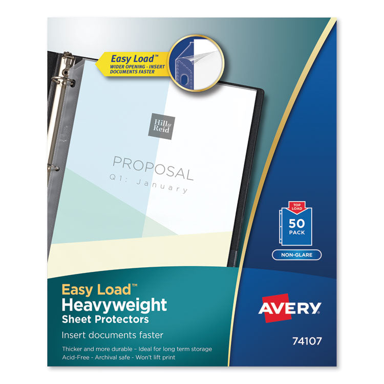 Avery - Top-Load Poly Sheet Protectors, Heavy Gauge, Letter, Nonglare, 50/Box