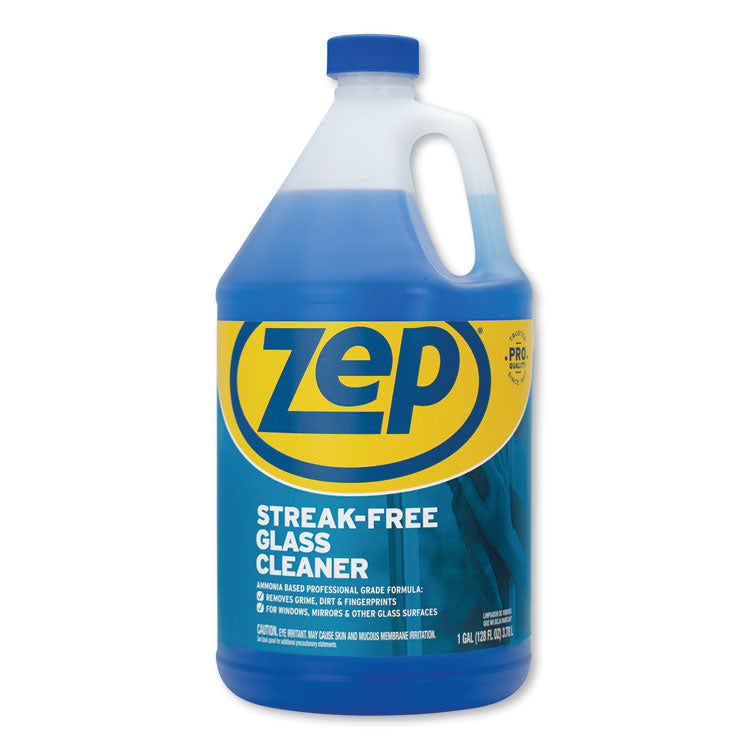 Zep Commercial - Streak-Free Glass Cleaner, Pleasant Scent, 1 gal Bottle