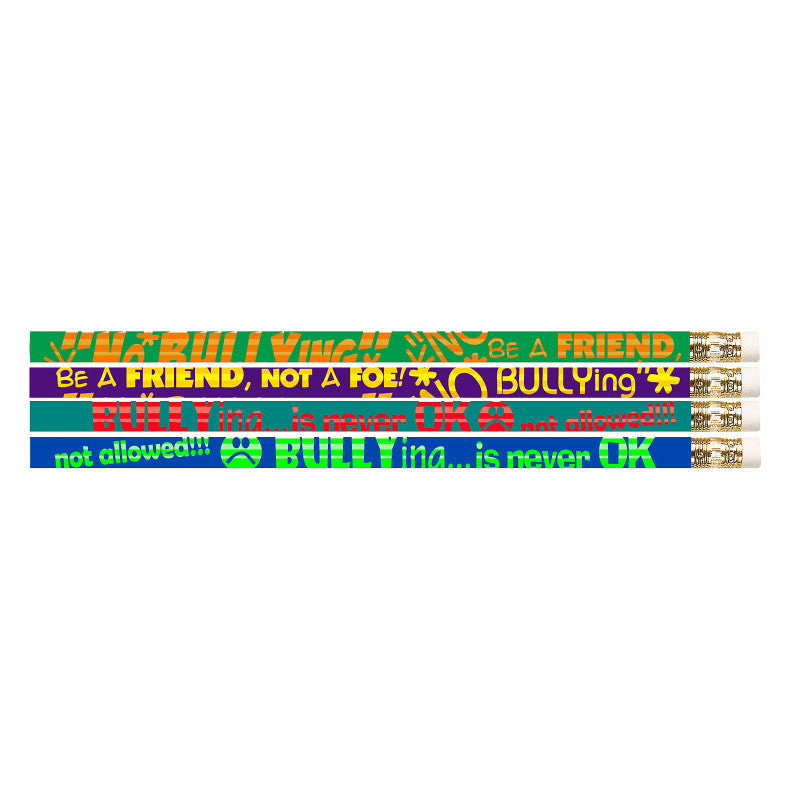 MUSGRAVE PENCIL COMPANY - No Bullying Motivational Pencils, 12 Per Pack, 12 Packs