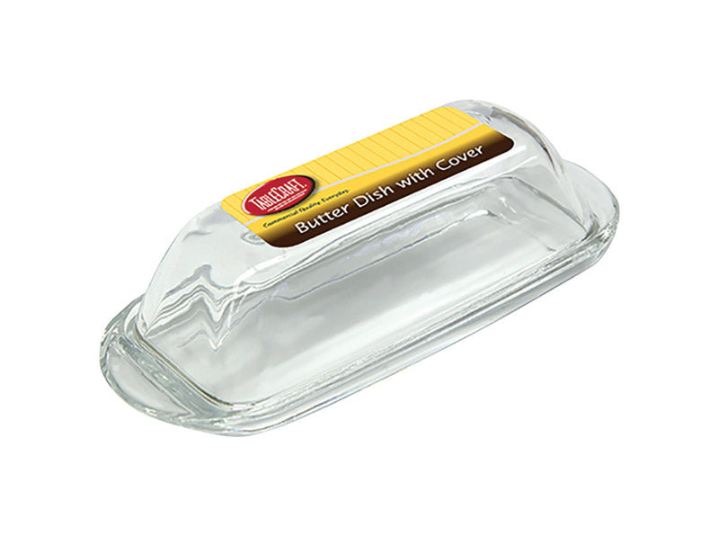 TABLECRAFT - TableCraft Clear Glass Butter Dish - Case of 6