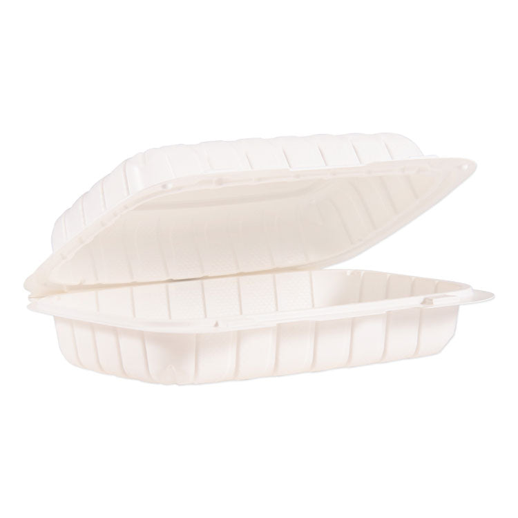 ProPlanet by Dart - Hinged Lid Containers, Hoagie Container, 6.5 x 9 x 2.8, White, Plastic, 200/Carton