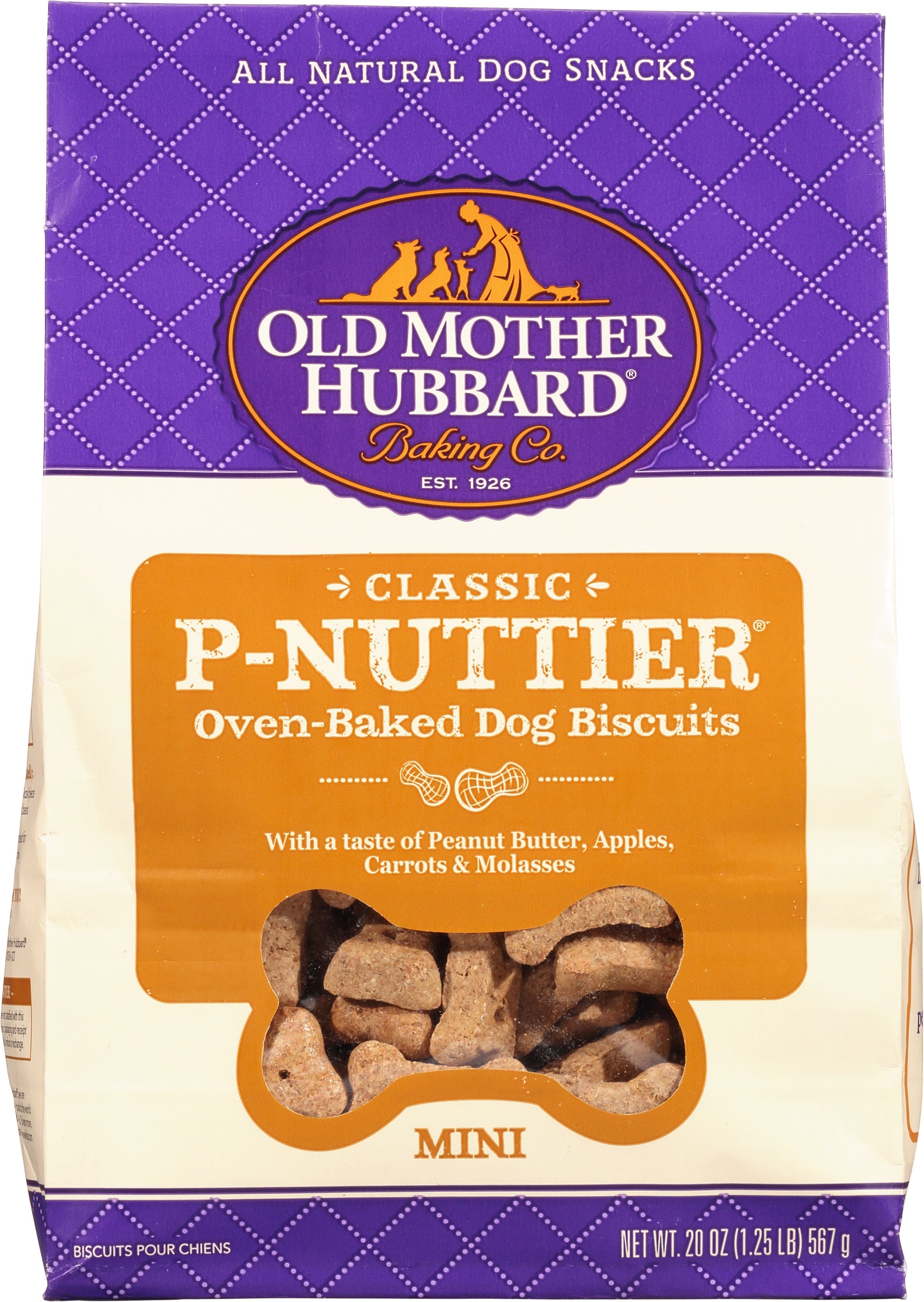 Old Mother Hubbard Mini P-Nuttier Dog Biscuits 20 oz - Case of 6